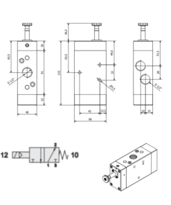 Magnetventil VY23ELMNA-T skiss