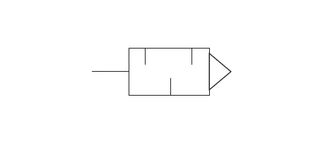 Symbol för ljuddämpare.
